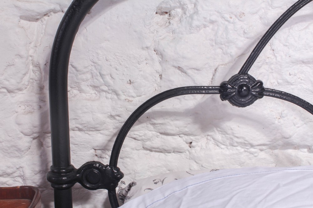 Attractive pair of black Irish iron single beds (can be joined) View V