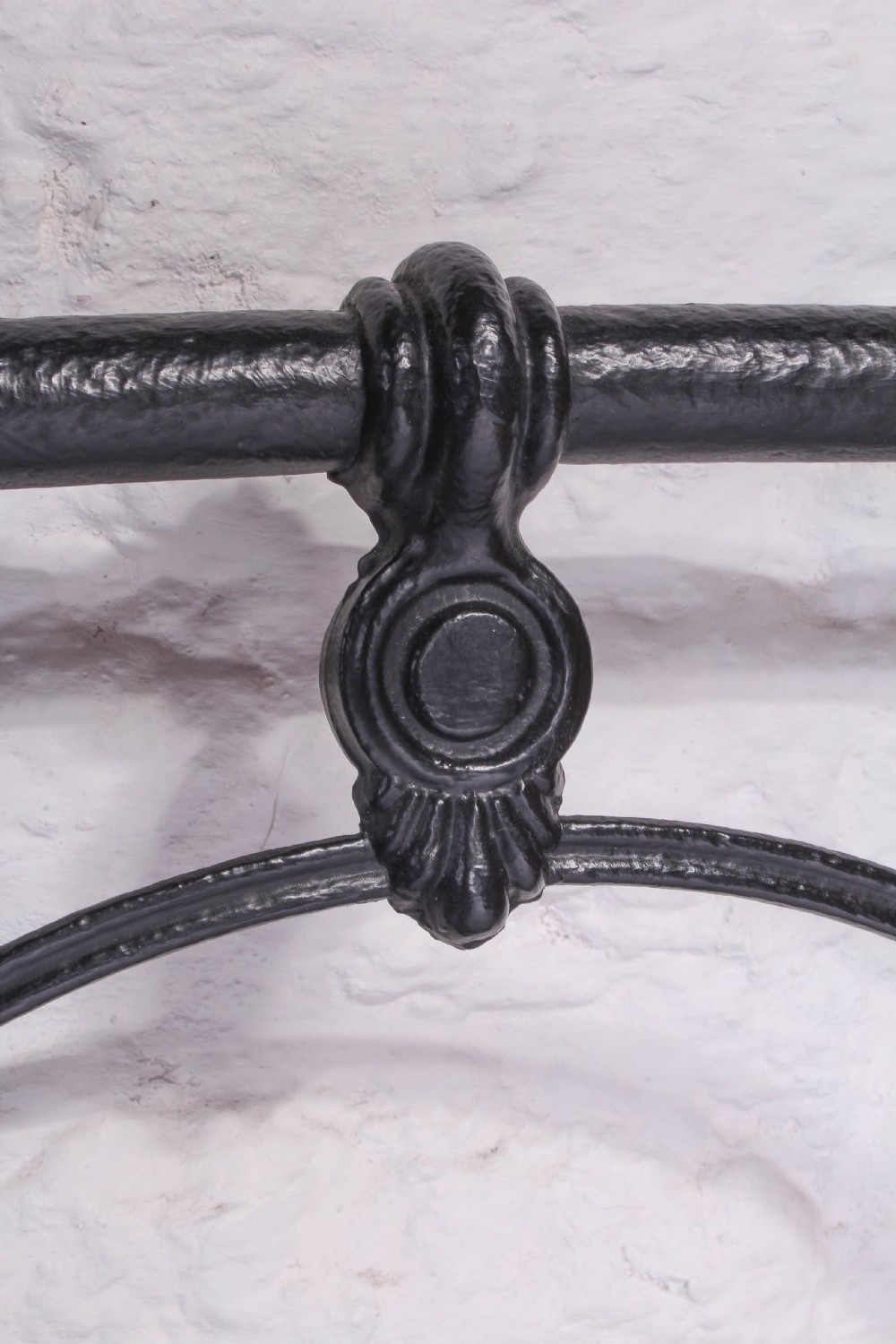 Attractive pair of black Irish iron single beds (can be joined) View VI