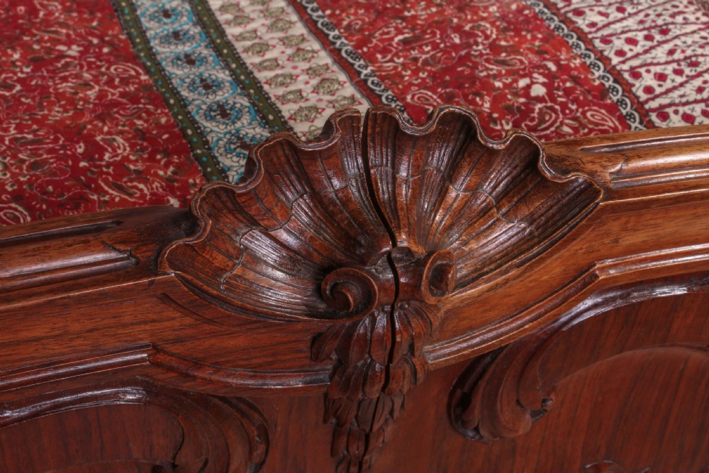 Rare fabulous double corbeille burr walnut Emperor size bed View V