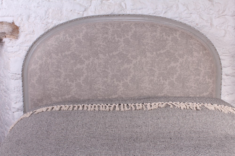 Pretty newly upholstered French double bed View IV