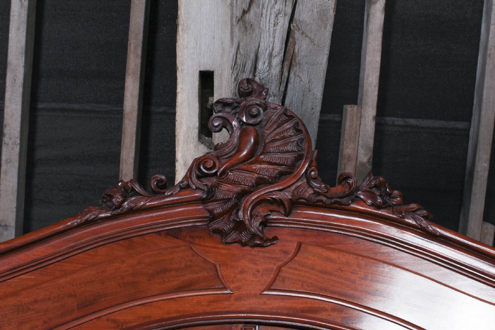 French mahogany Louis XV style mirrored two door armoire View II