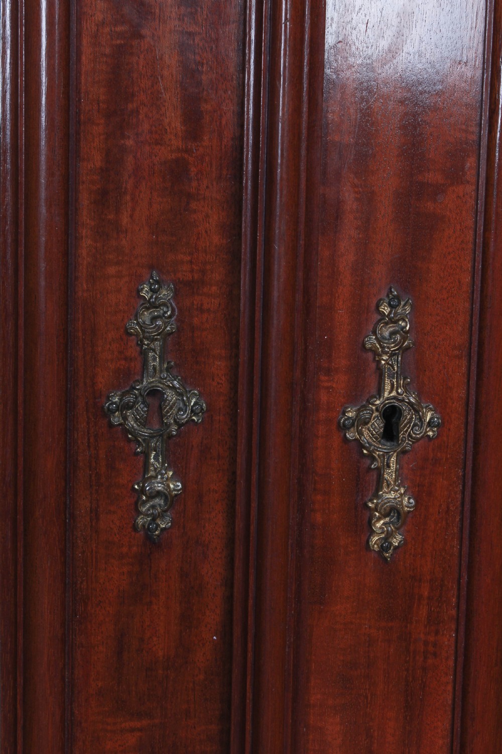 French mahogany Louis XV style mirrored two door armoire View III