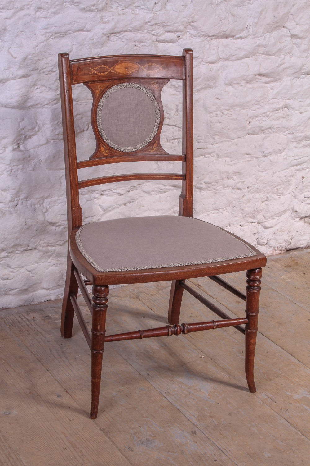 Pretty Edwardian inlaid bedroom chair