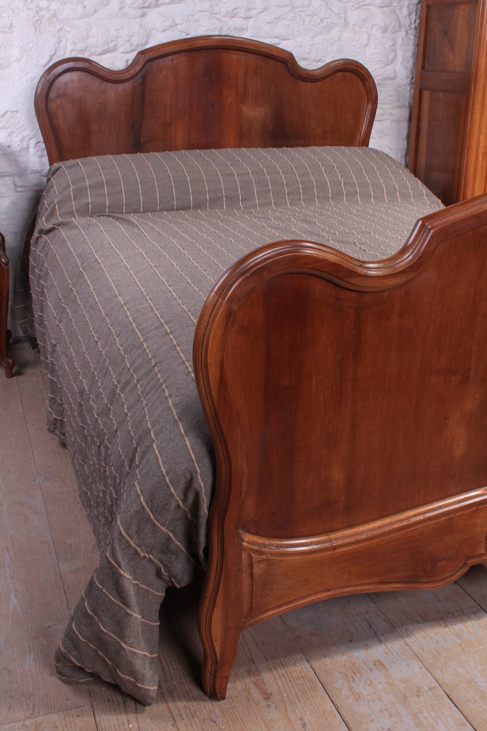 Solid Walnut simple Louis XV style double. View VI