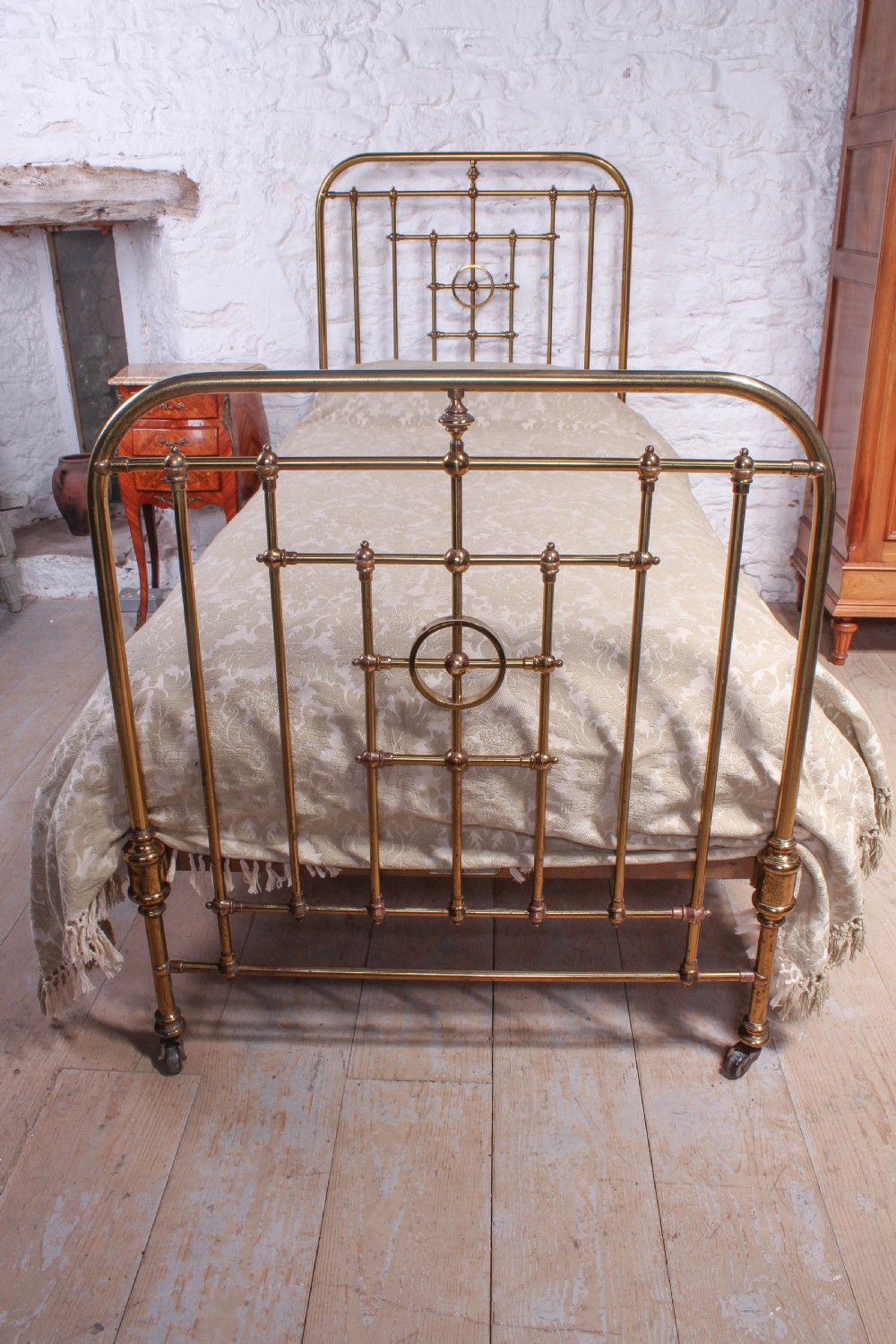 All brass single bed by Schoolbred View III