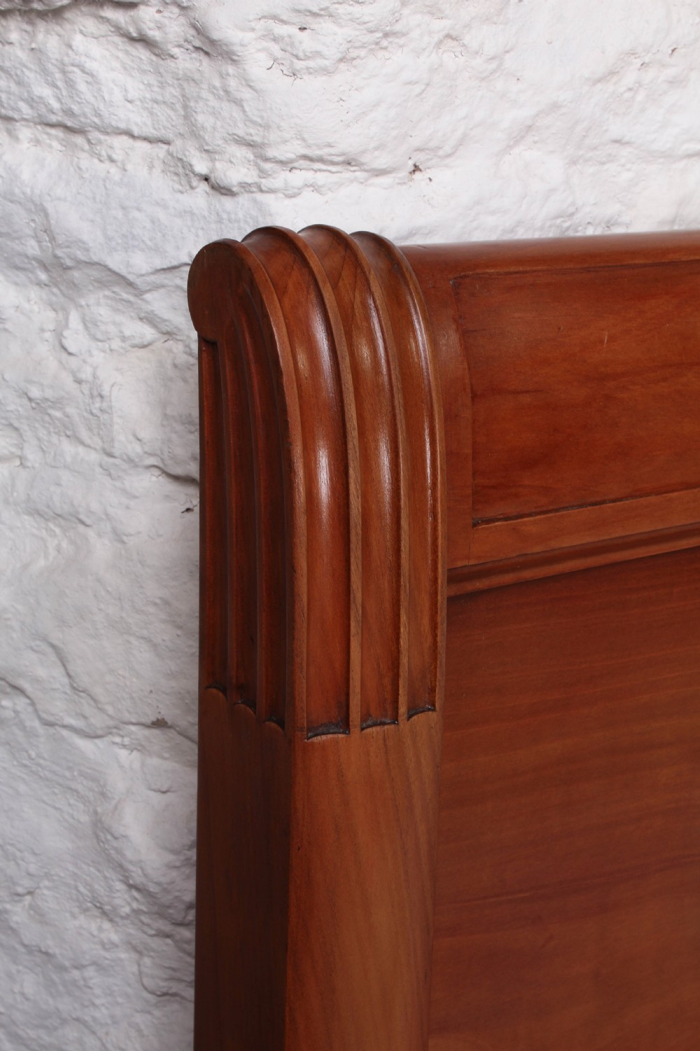 Individual and unusual cherry king size sleigh bed View IV