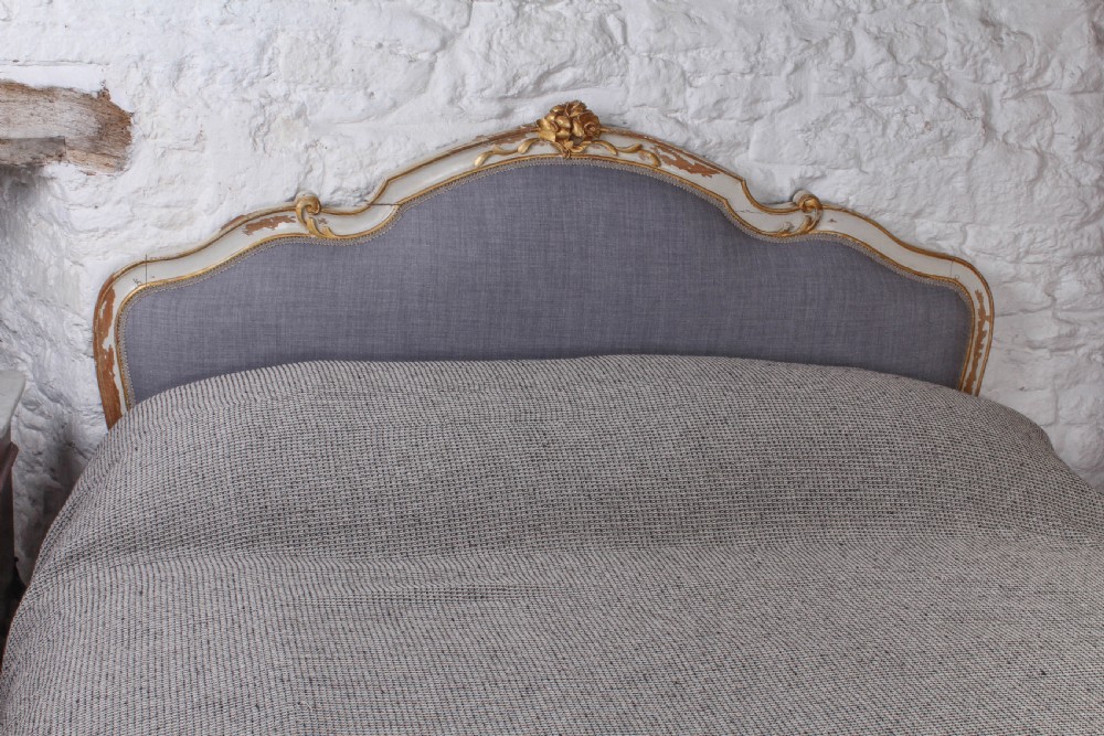 Louis XV style French upholstered king size bed View II