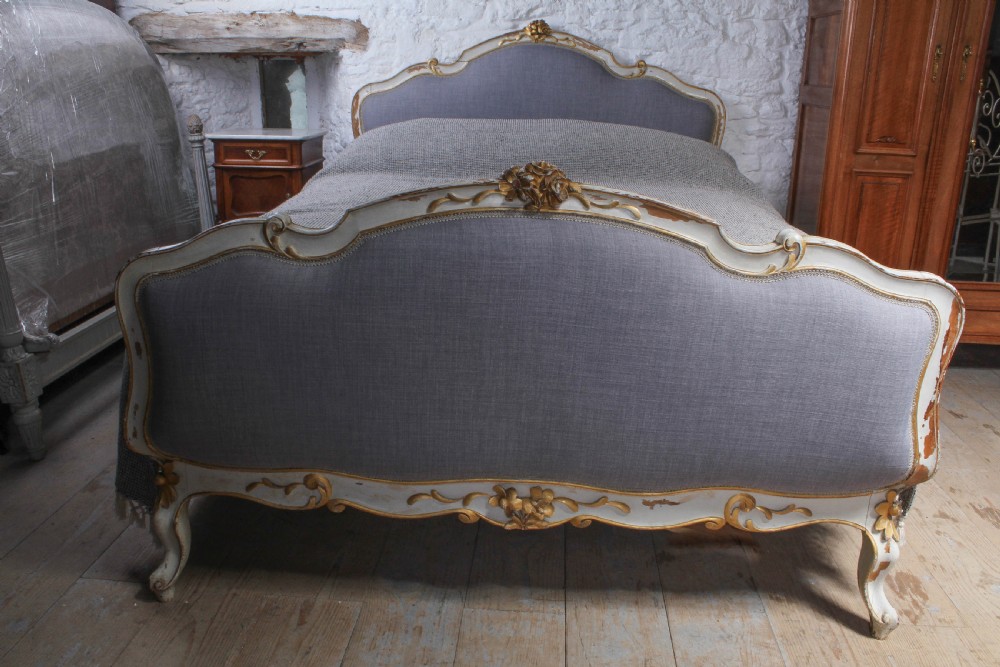 Louis XV style French upholstered king size bed View III