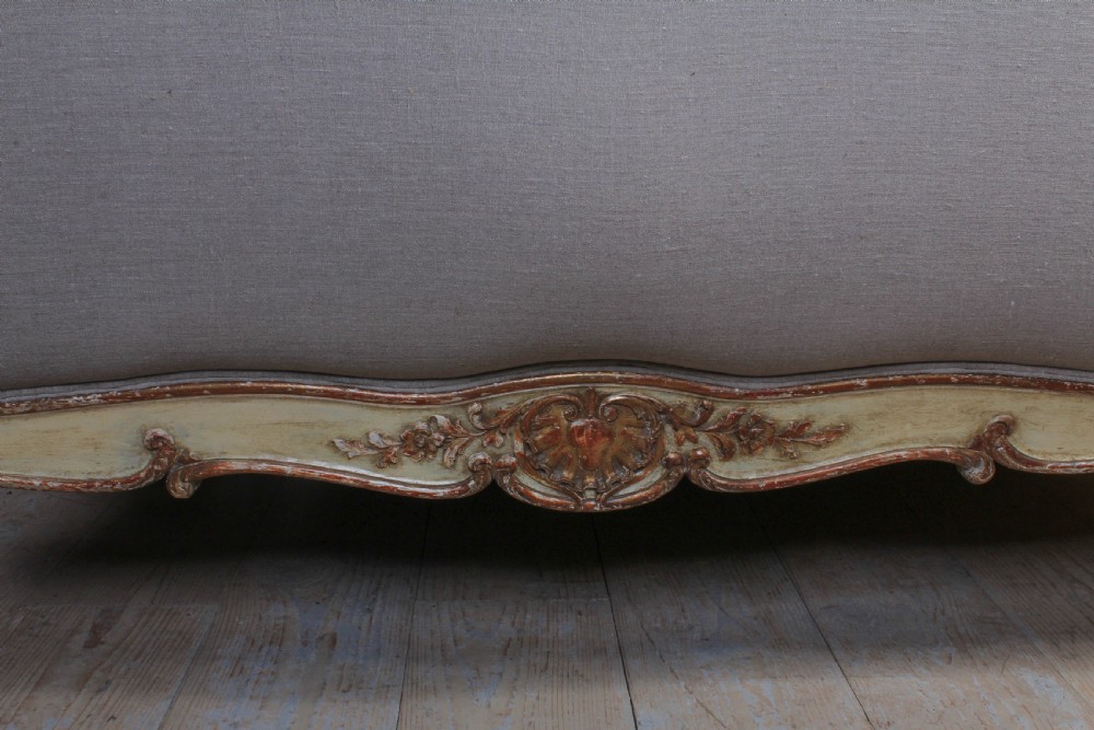 Exceptional rare early Louis XV scroll top king size bed View III