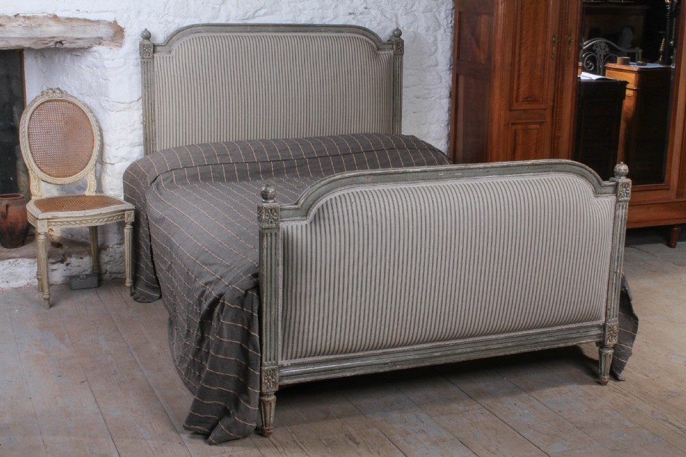 Gorgeous French Empire style upholstered double bed
