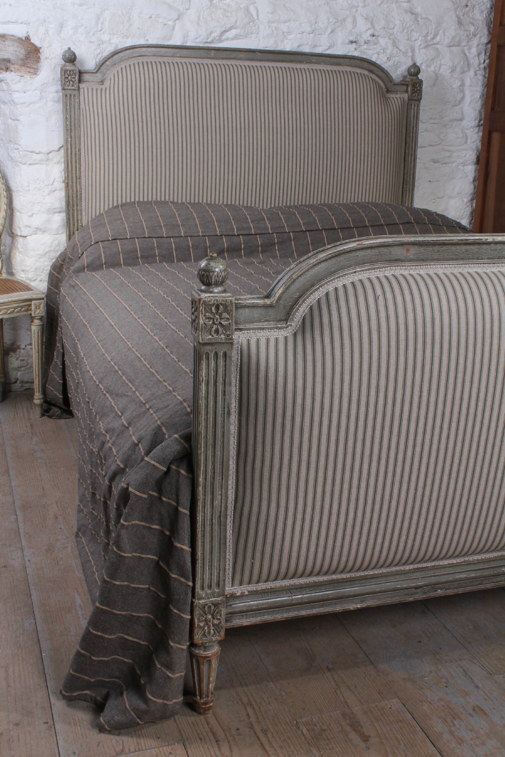 Gorgeous French Empire style upholstered double bed View IV