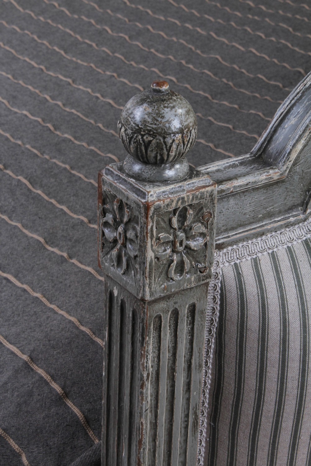 Gorgeous French Empire style upholstered double bed View V