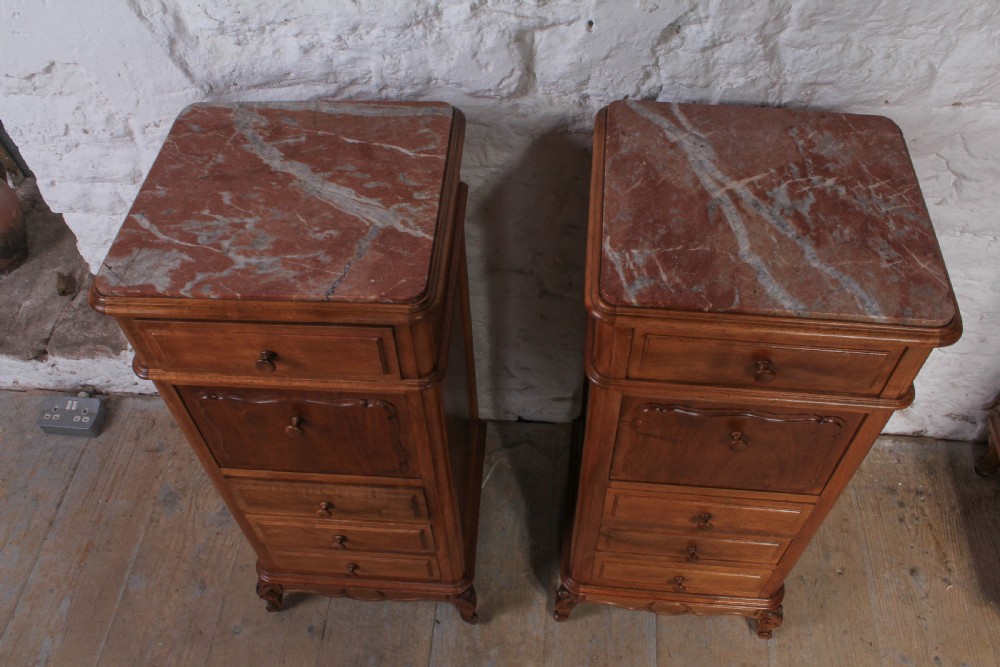Very nice pair of French cherry bedside cabinets View VII