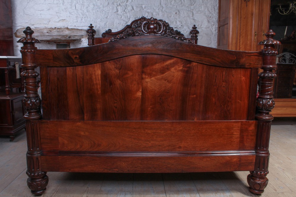 Spectacular Rosewood carved double bed View IX