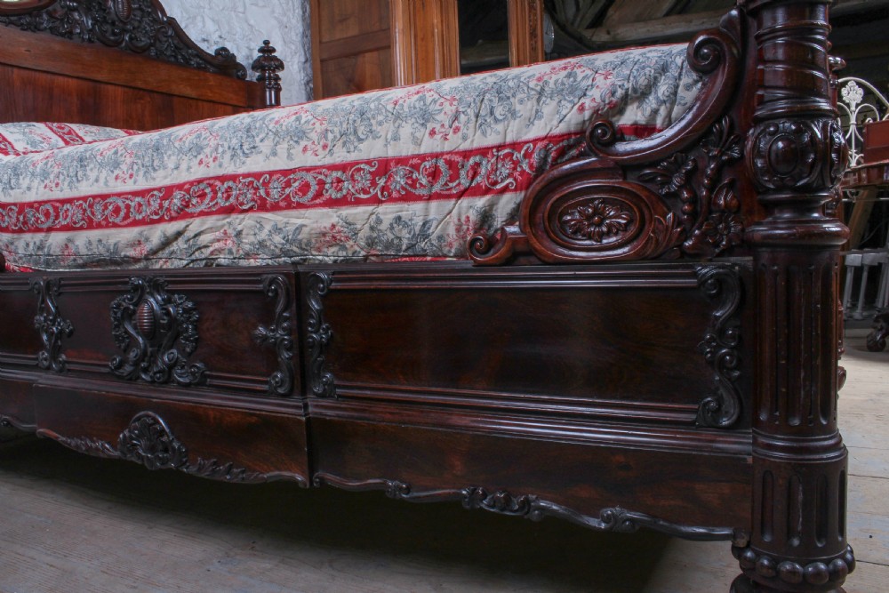 Spectacular Rosewood carved double bed View X