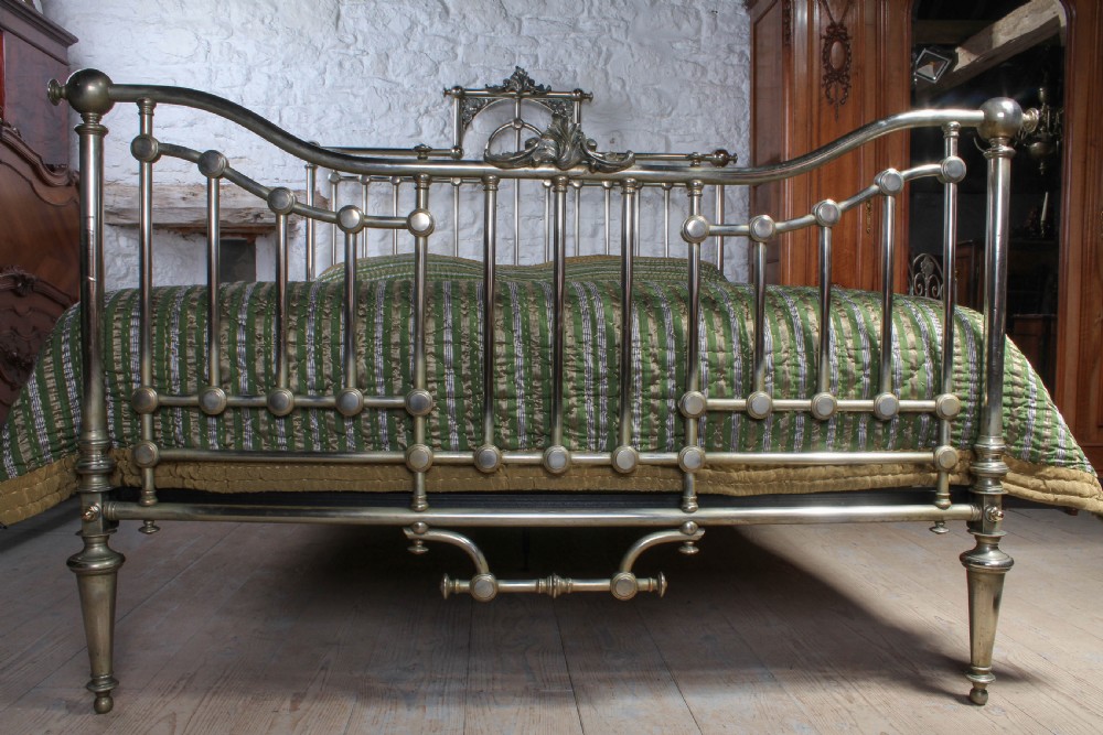 Incredible Italian nickel plated brass 6Ft super king size bed View II