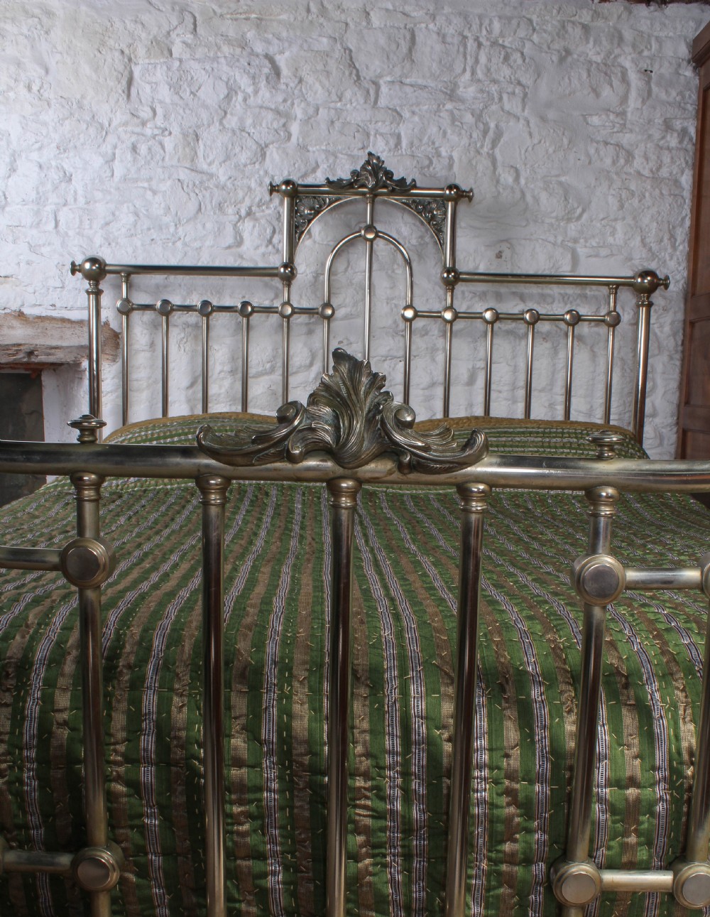 Incredible Italian nickel plated brass 6Ft super king size bed View X