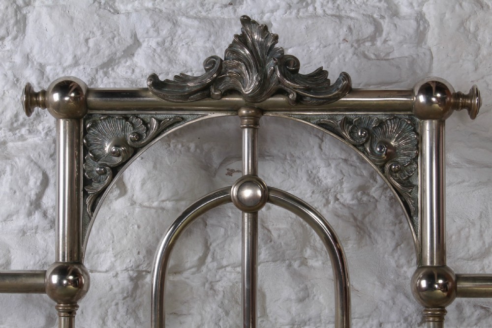 Incredible Italian nickel plated brass 6Ft super king size bed View XI