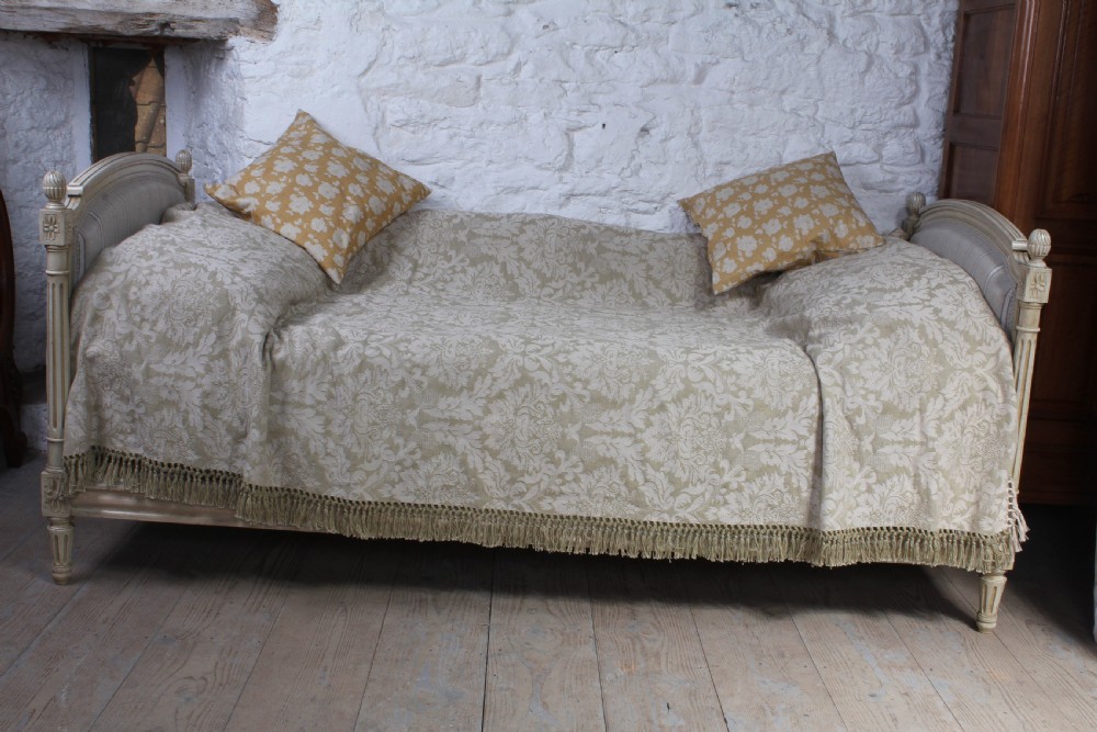 Lovely newly upholstered painted French day bed View II