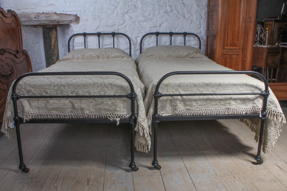 Very nice pair of Victorian all iron beds (can be joined) View II