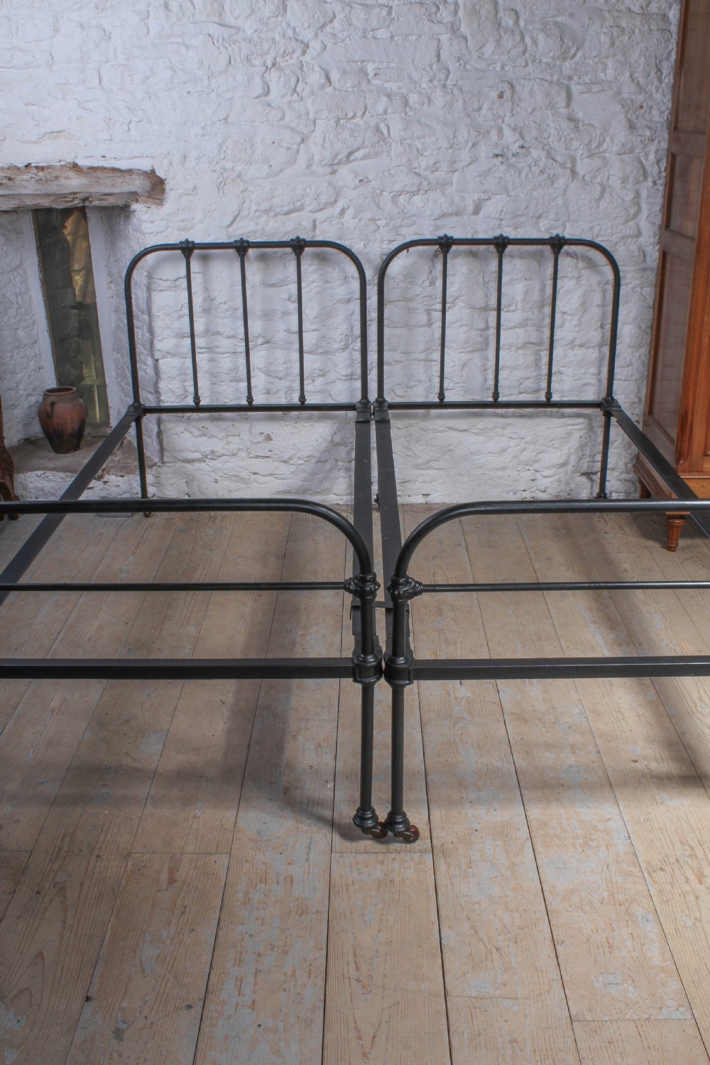 Very nice pair of Victorian all iron beds (can be joined) View IX