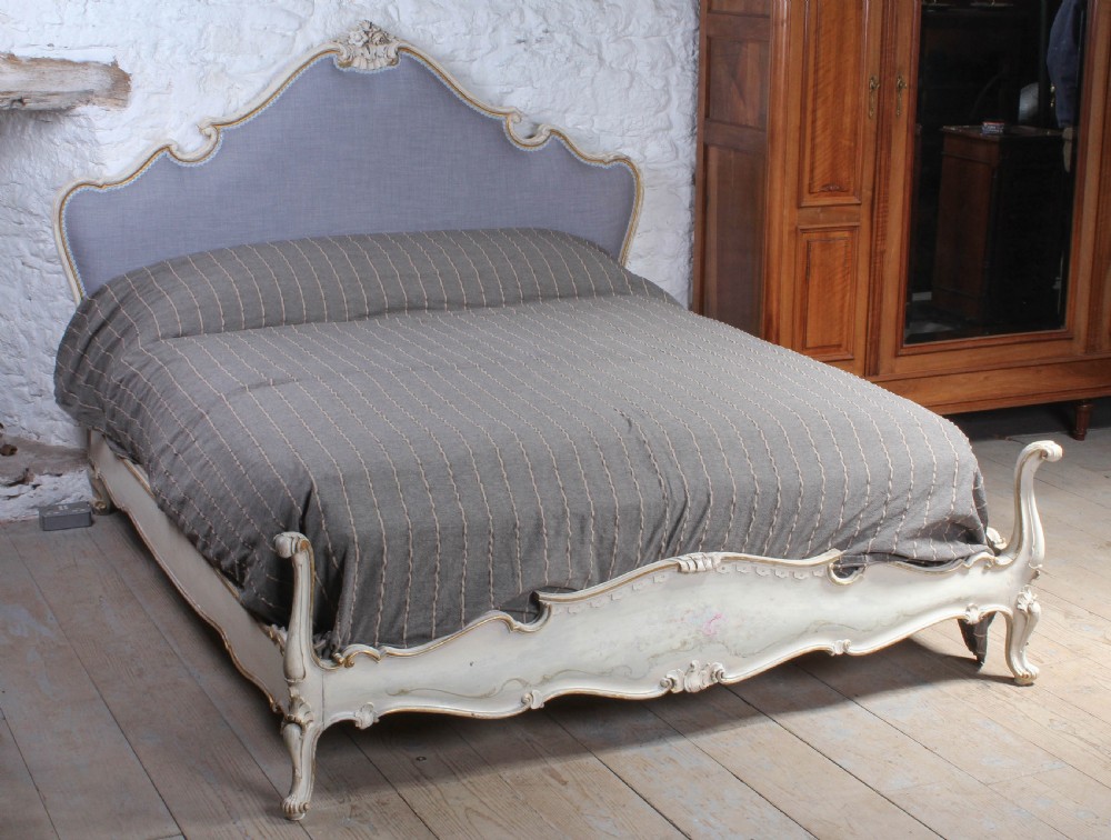 Fabulous Italian low end newly upholstered large king size bed