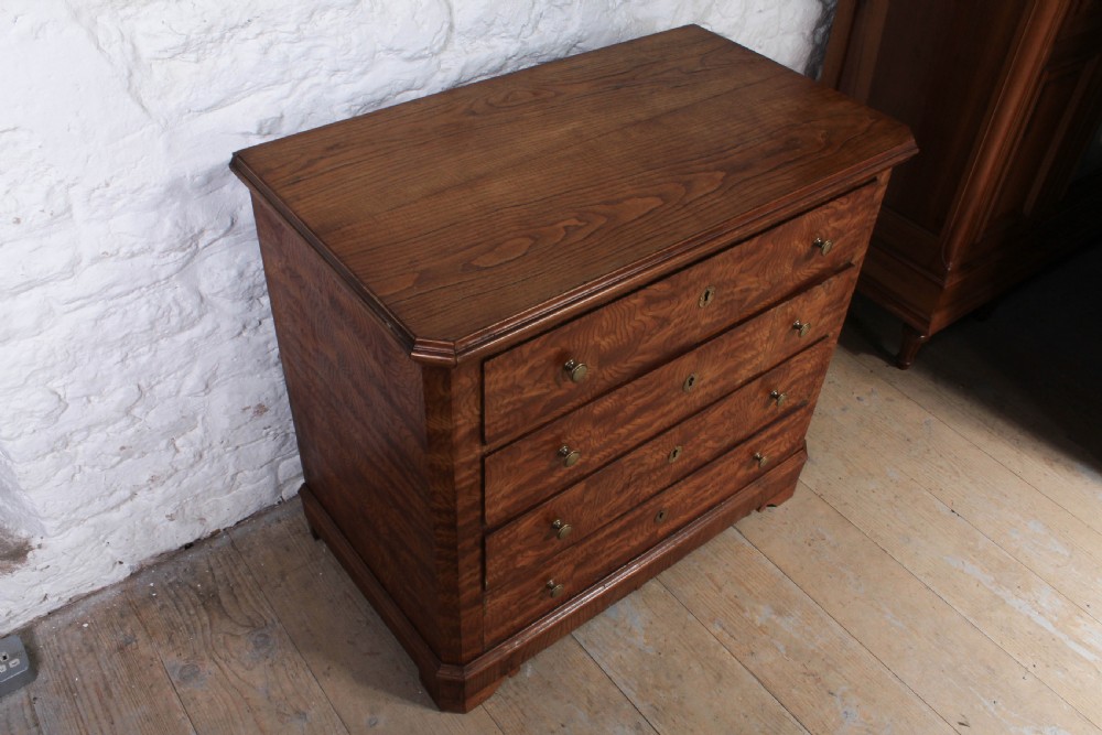 Lovely figured ash French chest of drawers View III