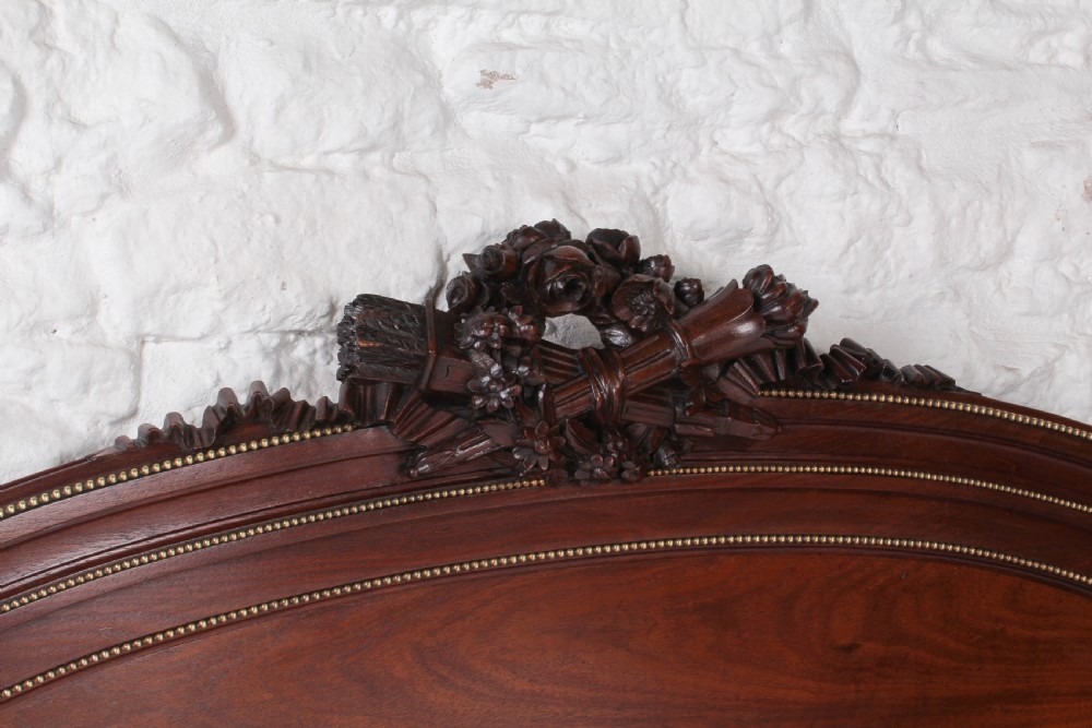 Fabulous quality solid mahogany king size bed made in Paris View VI