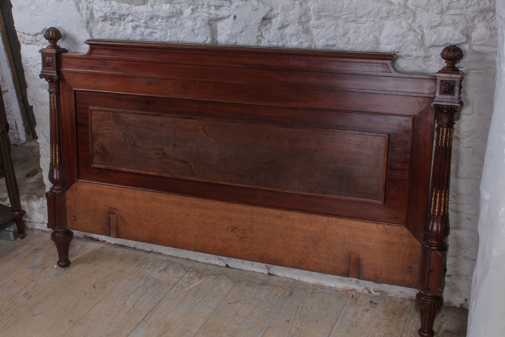 Fabulous quality solid mahogany king size bed made in Paris View VIII