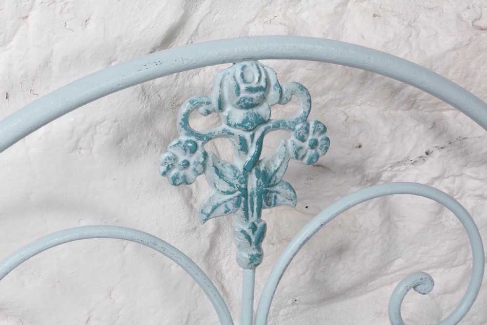 Pretty pair of forged iron no end single beds (can be joined) View V