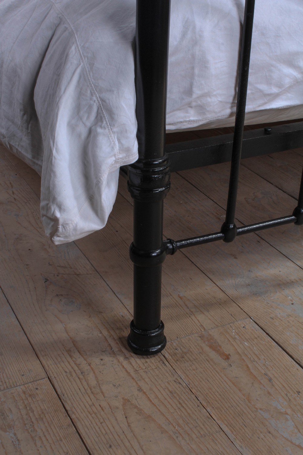 Classic Victorian iron and decorative brass double bed View II