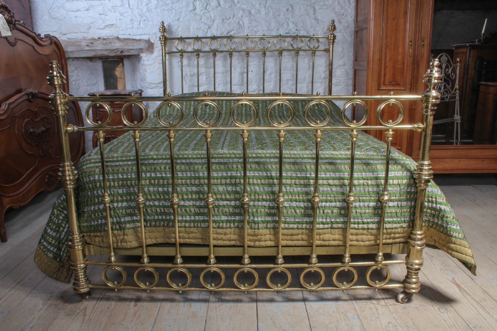 Absolutely lovely  all original all brass  French king size  bed View III
