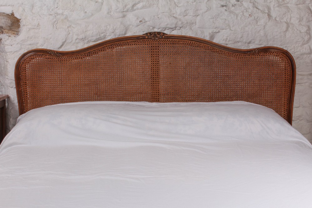Nice French caned bergere king size bed View IV