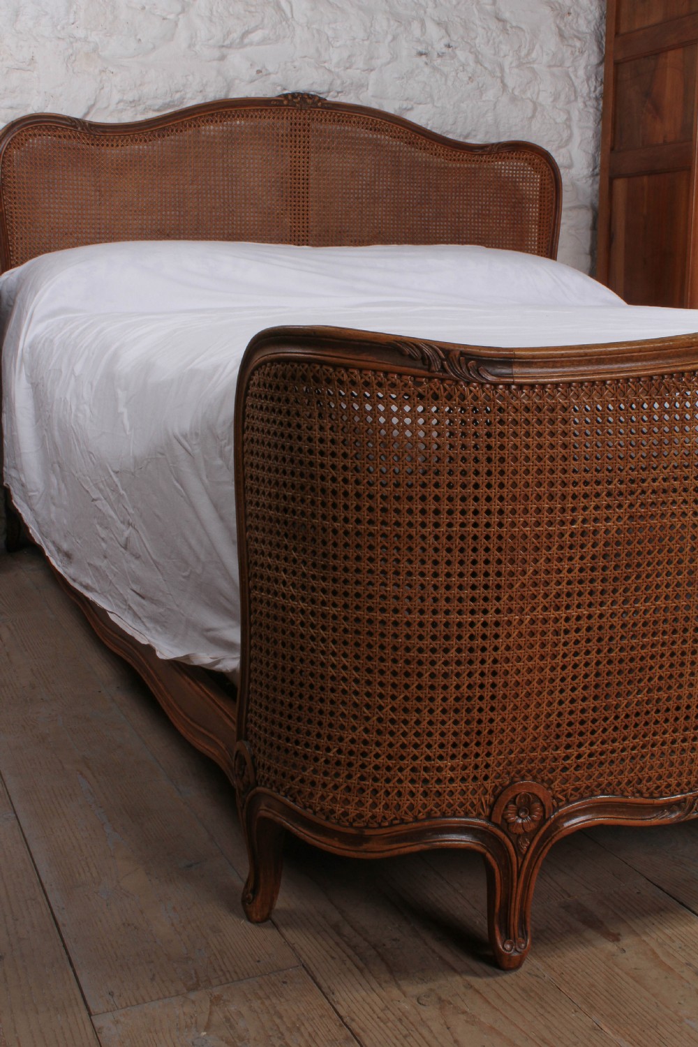 Nice French caned bergere king size bed View V