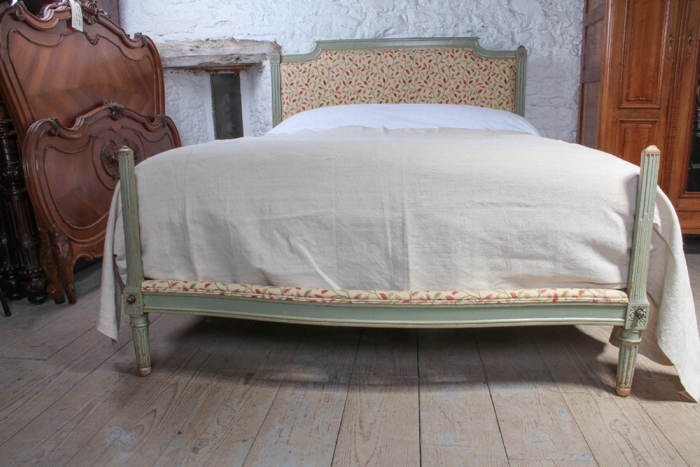 Unusual upholstered French king size low end bed View III