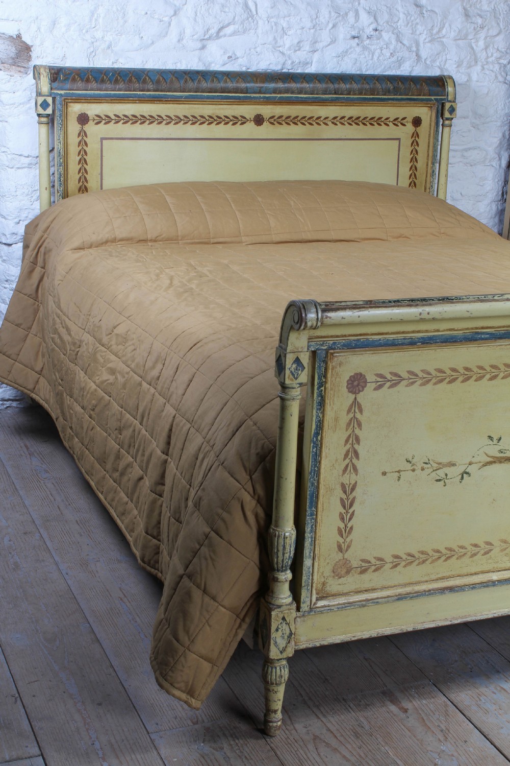 Gorgeous faded glory king size bed lit bateau  with turned colums View V