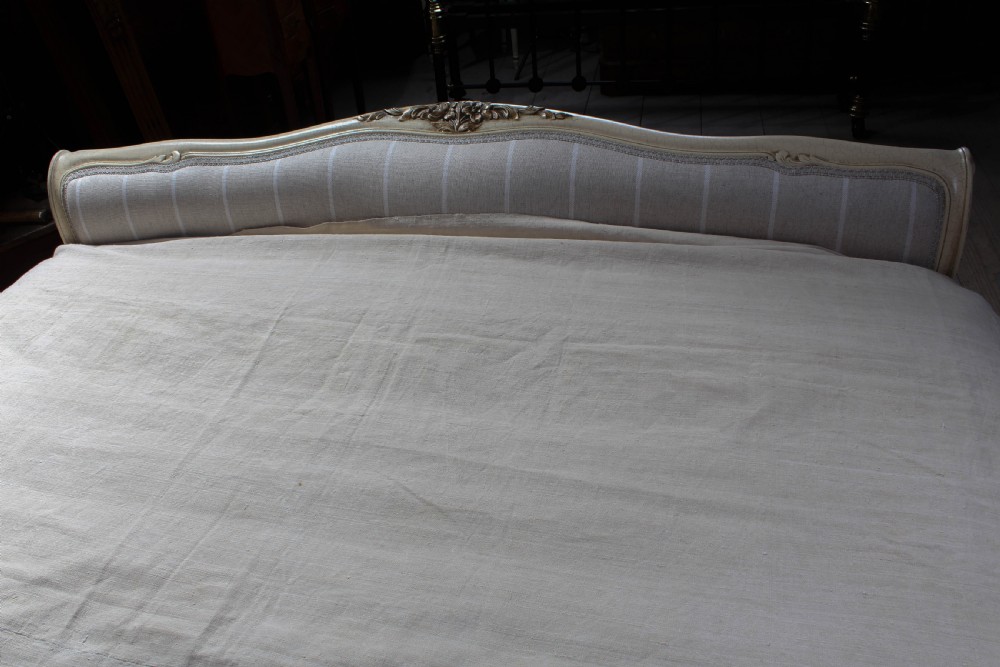 Newly upholstered king size French Lit Bateau  View IV