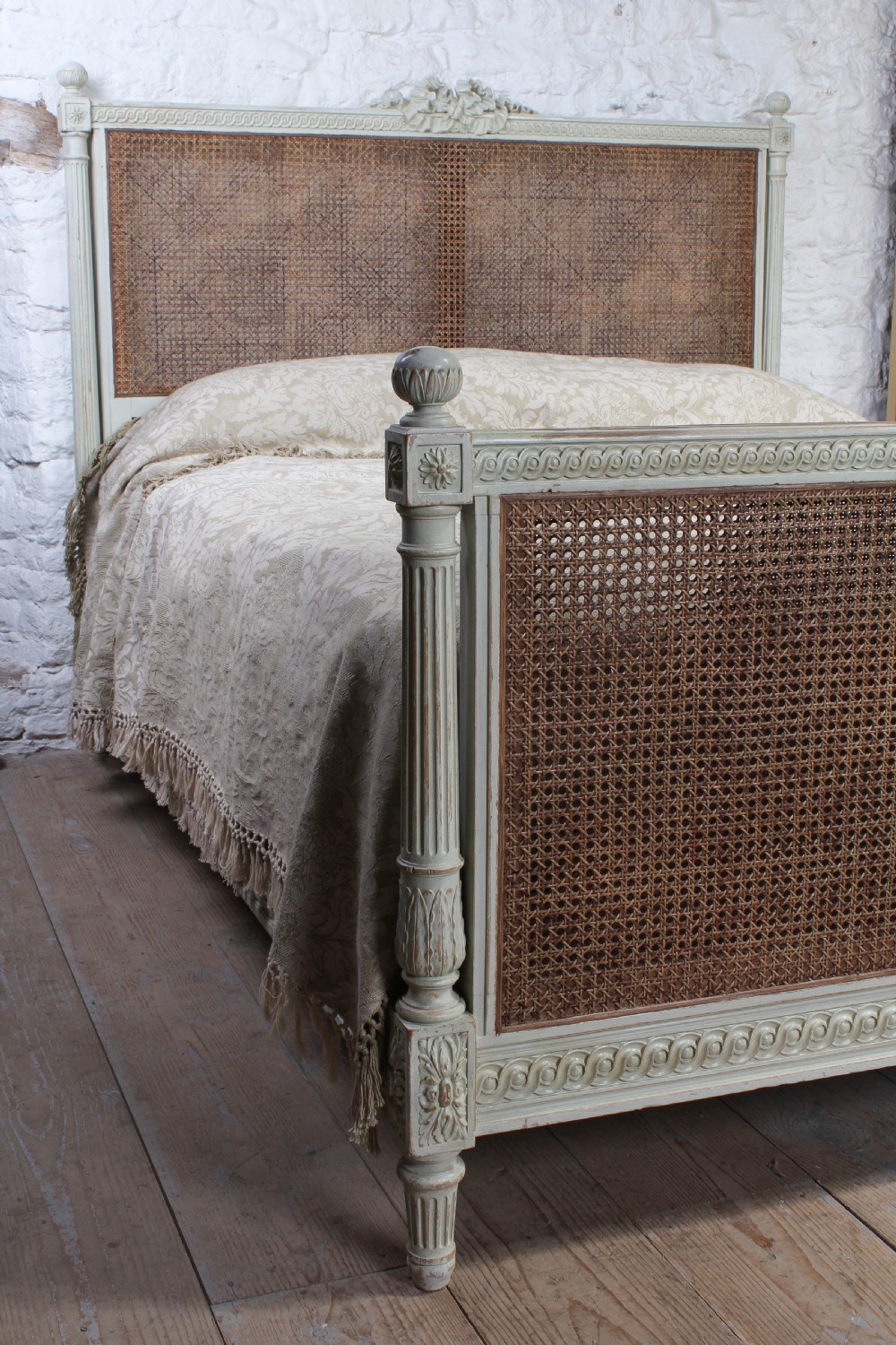 French caned bergere king size bed View IV