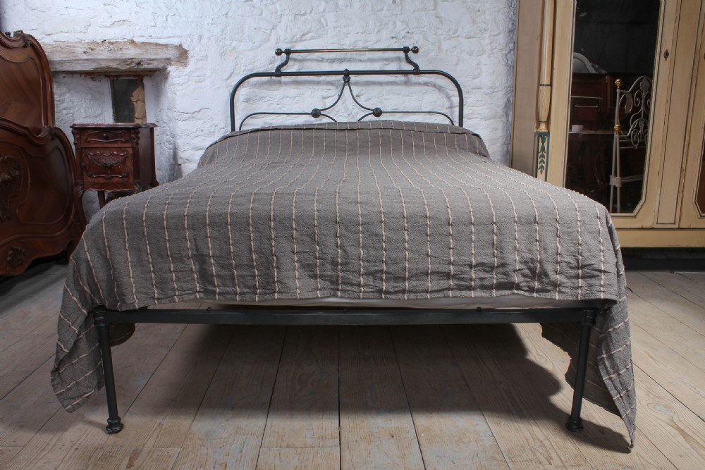 Attractive Irish no end double bed with brass rail View III