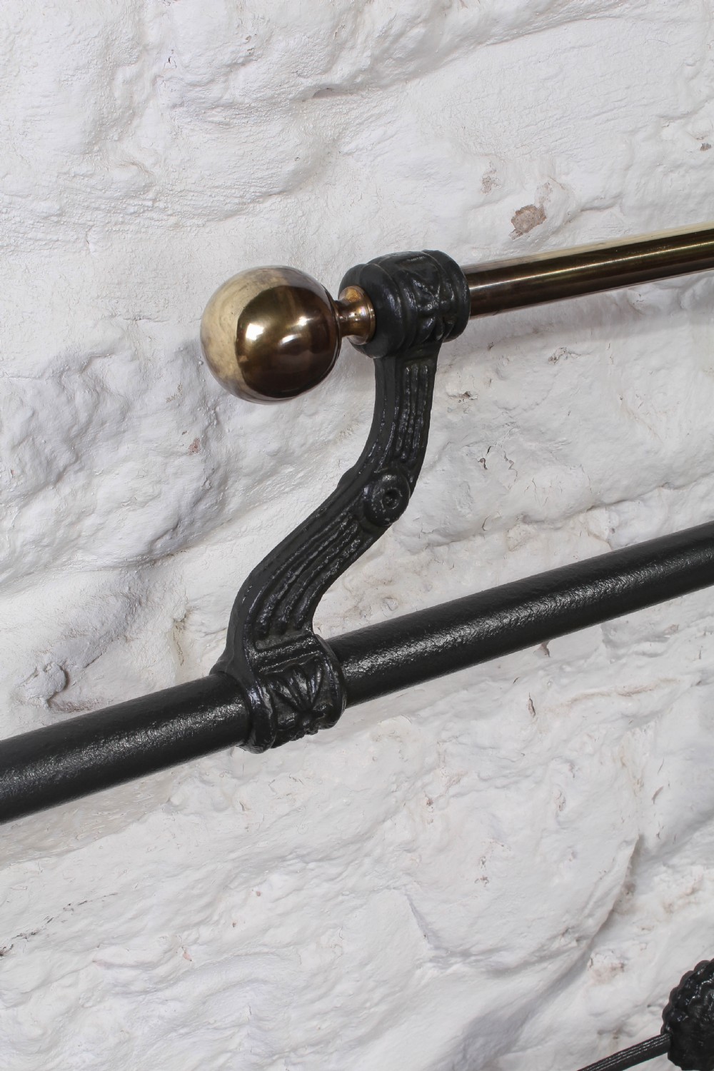 Attractive Irish no end double bed with brass rail View V
