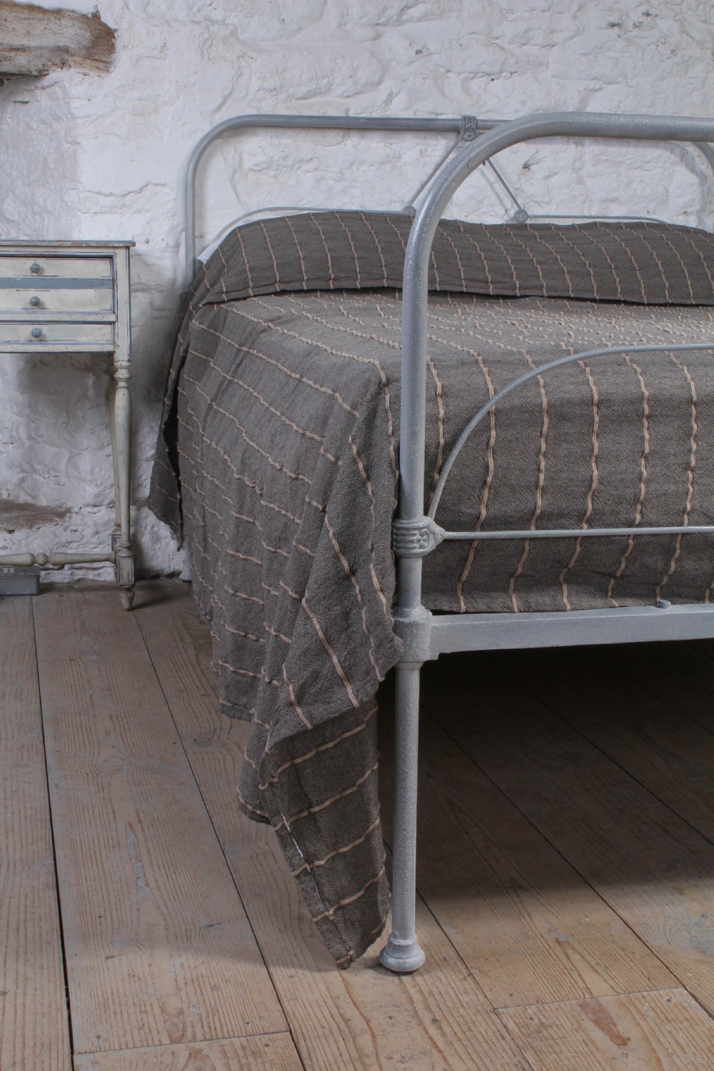 Simple Irish cottage  style double iron bed  View II