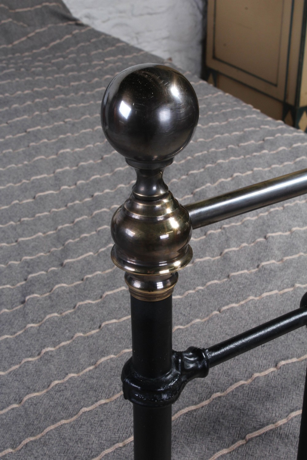 Classic Victorian small single brass and iron bed View VI