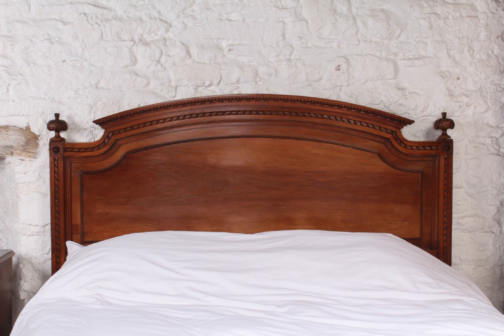 Good quality solid walnut king size bed View IV