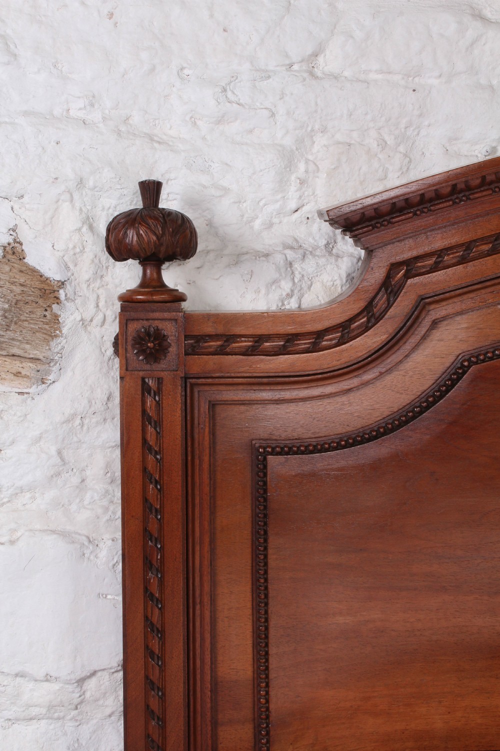 Good quality solid walnut king size bed View VI