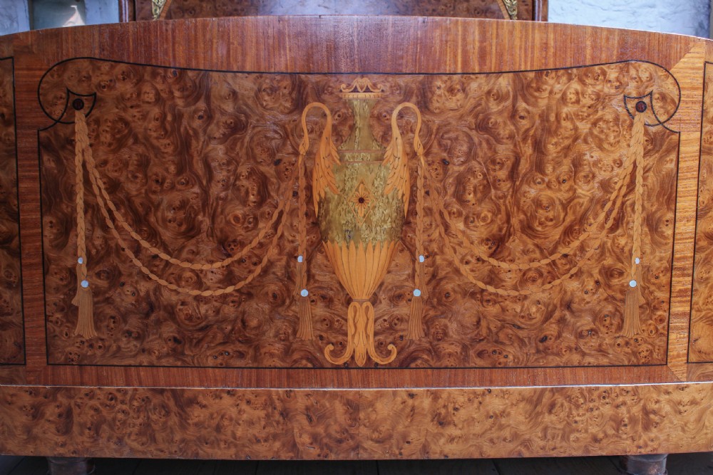 Exceptional quality Art Deco style European double bed and bedsides View IV