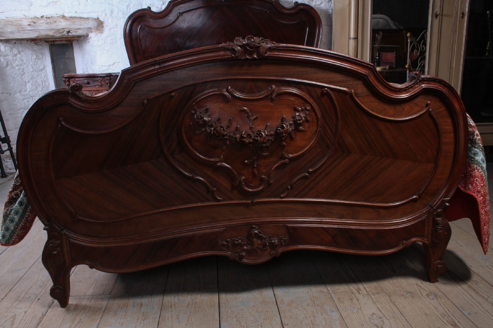 Beautiful Rosewood king size Louis XVI style bed View IV