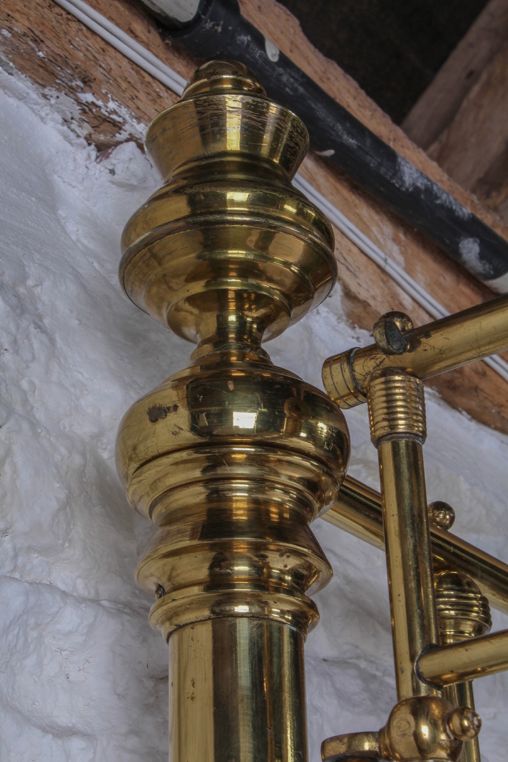 All brass king size half tester  View V