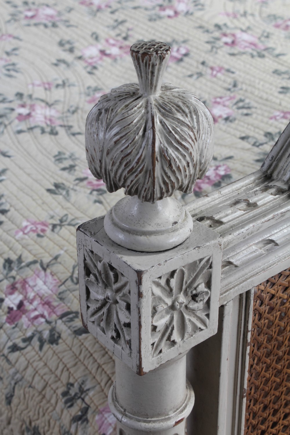 Lovely French king size caned bergere bed View III
