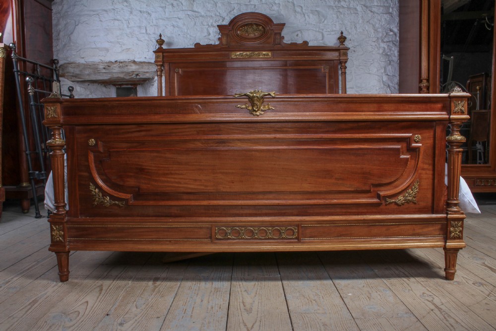 Louis XVI style big  king size bed and matching armoire View II