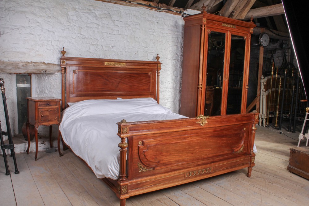 Louis XVI style big  king size bed and matching armoire View IX